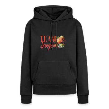 Cocktail Bartender Team Sangria - Sweat à capuche Premium bio Femme - noir - Devant - Julia (174cm)