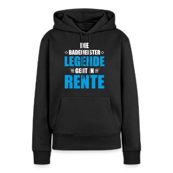 Bademeister Rettungsschwimmer Rente - Frauen Premium Bio Hoodie - Schwarz - Vorne - Julia (174cm)