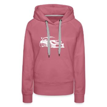 Rallye-Fahrzeug - Frauen Premium Bio Hoodie - Malve - Vorne - Isabella (175cm)