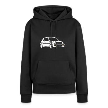 Rallye-Fahrzeug - Frauen Premium Bio Hoodie - Schwarz - Vorne - Julia (174cm)
