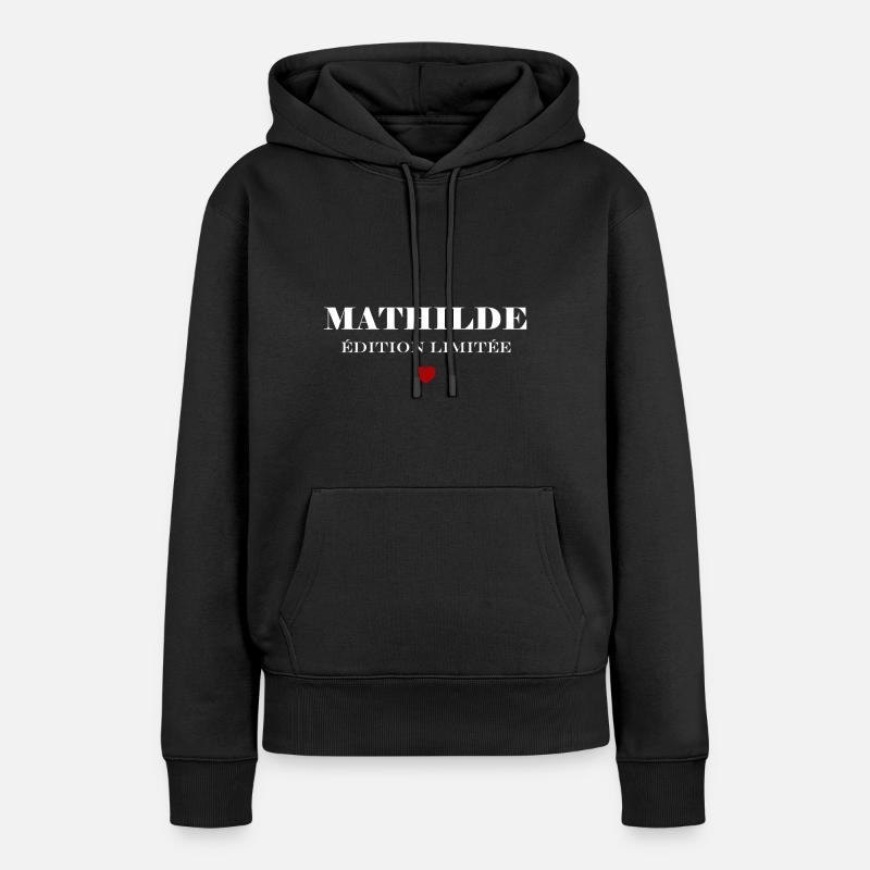 mathilde - Sweat à capuche Premium bio Femme - noir