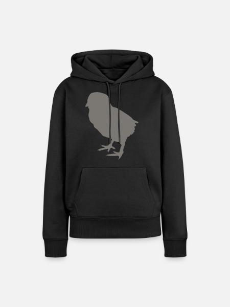 poussin - Sweat à capuche Premium bio Femme - noir