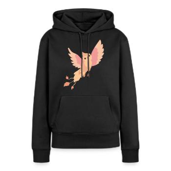 Phoenix - Frauen Premium Bio Hoodie - Schwarz - Vorne - Julia (174cm)