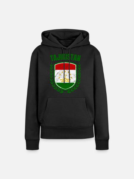 Tadschikistan - Frauen Premium Bio Hoodie - Schwarz