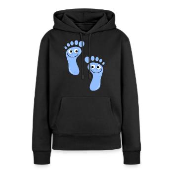 Happy Blue Feet - Women’s Premium Organic Hoodie - black - Front - Julia (174cm)