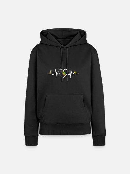 Molinasittich Papagei Vogel Sittich - Frauen Premium Bio Hoodie - Schwarz