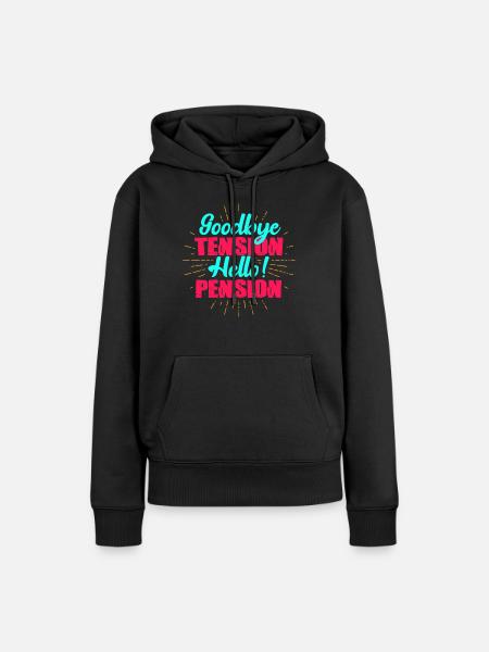 Pensjonspensjonist pensjonist - Dame Premium hoodie, økologisk bomuld - sort