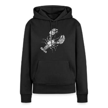 Hummer Hummer Blumenmuster - Frauen Premium Bio Hoodie - Schwarz - Vorne - Julia (174cm)