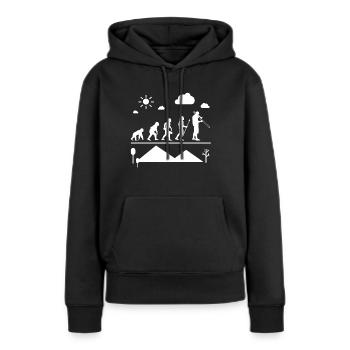 Trombone Trombone Evolution - Sweat à capuche Premium bio Femme - noir - Devant - Julia (174cm)
