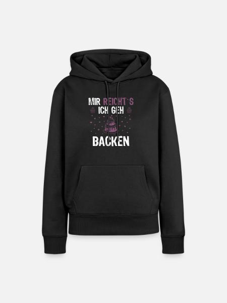 Backen Torte Cupcake - Frauen Premium Bio Hoodie - Schwarz