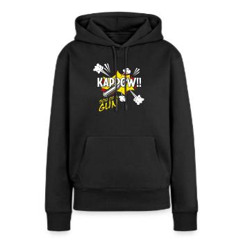 Kappow Bullets Gun Explosion Big bang Aesthetic - Frauen Premium Bio Hoodie - Schwarz - Vorne - Julia (174cm)