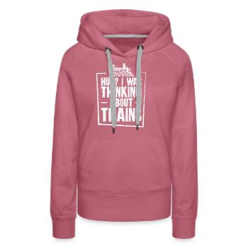 Zuglokomotive Transport Eisenbahnbegeisterte - Frauen Premium Bio Hoodie - Malve - Vorne - Isabella (175cm)