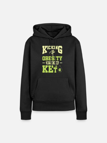 Keto-Diät Ketogene Ernährung Diätassistent - Frauen Premium Bio Hoodie - Schwarz