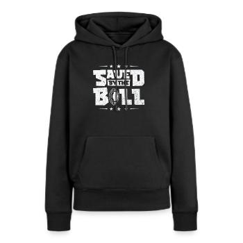 Football sauvé par les joueurs de Thr Sports Football - Sweat à capuche Premium bio Femme - noir - Devant - Julia (174cm)