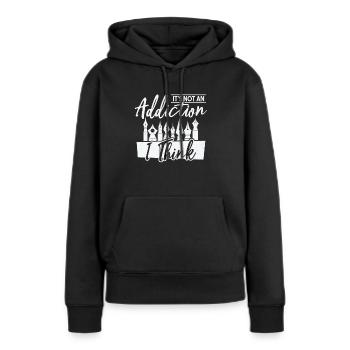 Stylo plume Stylo Stylo Cherche des Artistes - Sweat à capuche Premium bio Femme - noir - Devant - Julia (174cm)