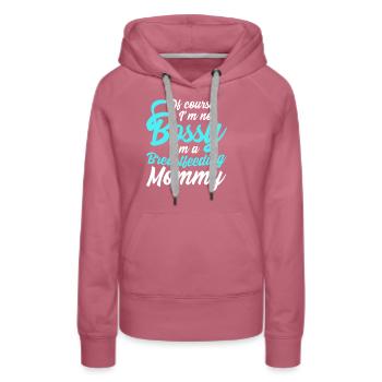 Silent Bossy Mère allaitante normalisée - Sweat à capuche Premium bio Femme - mauve - Devant - Isabella (175cm)