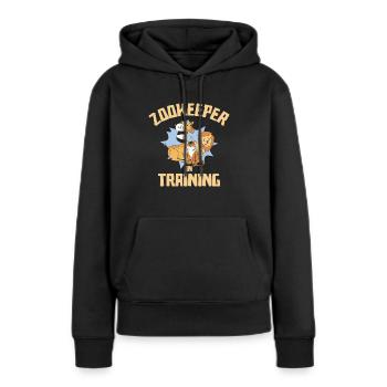 Zoowärterausbildung Zootier Wildtiere Tierpflege - Frauen Premium Bio Hoodie - Schwarz - Vorne - Julia (174cm)