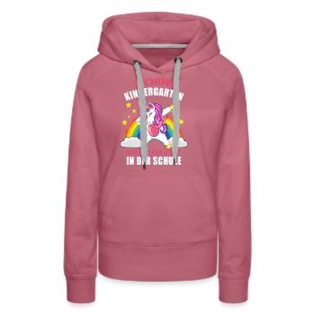 Tschüss Kindergarten Ich Glitzer in der Schule - Frauen Premium Bio Hoodie - Malve - Vorne - Isabella (175cm)