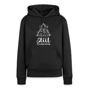Himmlischer Schmetterling Transforming Galaxy - Frauen Premium Bio Hoodie - Schwarz - Vorne - Julia (174cm)