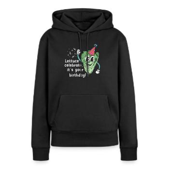 Veganer Salat Geburtstag Gruß Natal Day - Frauen Premium Bio Hoodie - Schwarz - Vorne - Julia (174cm)