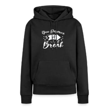 Gelassenheit Mitarbeiter Entspannen Inspirierende - Frauen Premium Bio Hoodie - Schwarz - Vorne - Julia (174cm)