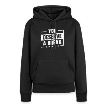 Gelassenheit Mitarbeiter Entspannen Inspirierende - Frauen Premium Bio Hoodie - Schwarz - Vorne - Julia (174cm)