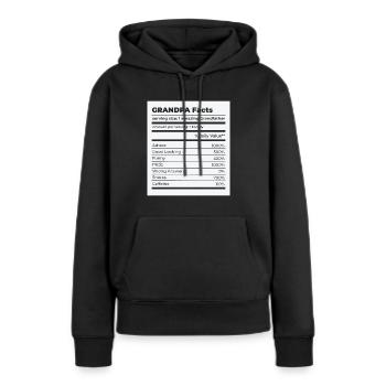 Großelterntag Beste verblüffende Großvater-Fakten - Frauen Premium Bio Hoodie - Schwarz - Vorne - Julia (174cm)