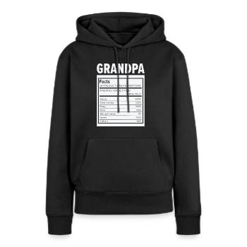 Großelterntag Beste verblüffende Großvater-Fakten - Frauen Premium Bio Hoodie - Schwarz - Vorne - Julia (174cm)