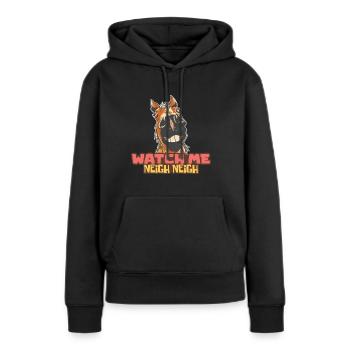 Pferde, Pferdesport, Pferderennen, Reiter - Frauen Premium Bio Hoodie - Schwarz - Vorne - Julia (174cm)