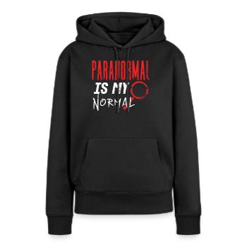 Ghost Hunter, compteur EMF, caméra thermique - Sweat à capuche Premium bio Femme - noir - Devant - Julia (174cm)