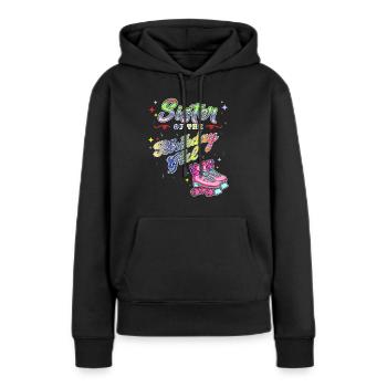 Inline Skater - Frauen Premium Bio Hoodie - Schwarz - Vorne - Julia (174cm)