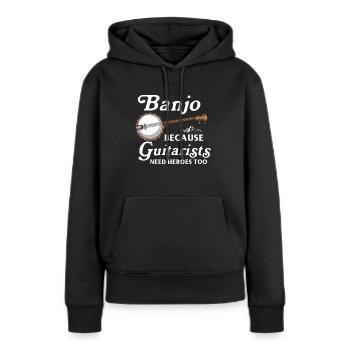 Chemises Banjo Pour Hommes Bluegrass Appalachia Folk - Sweat à capuche Premium bio Femme - noir - Devant - Julia (174cm)