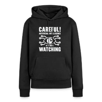 Künstliche Intelligenz Programmierung - Frauen Premium Bio Hoodie - Schwarz - Vorne - Julia (174cm)