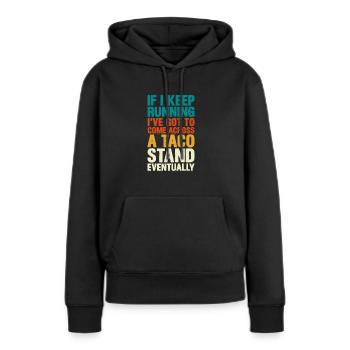 Courir - Sweat à capuche Premium bio Femme - noir - Devant - Julia (174cm)