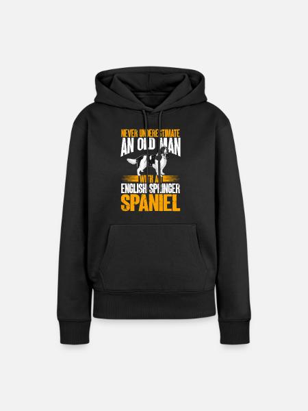 English Springer Spaniel Dog - Women’s Premium Organic Hoodie - black