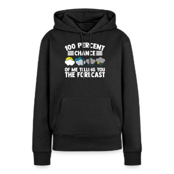 Météorologue, météorologue, prévisions météorologiques - Sweat à capuche Premium bio Femme - noir - Devant - Julia (174cm)