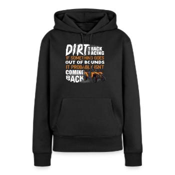 Course sur piste de terre - Sweat à capuche Premium bio Femme - noir - Devant - Julia (174cm)