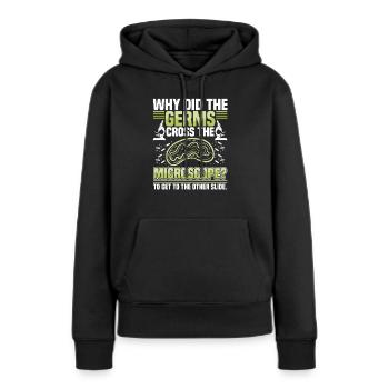 Biologiste biologiste Lustig - Sweat à capuche Premium bio Femme - noir - Devant - Julia (174cm)