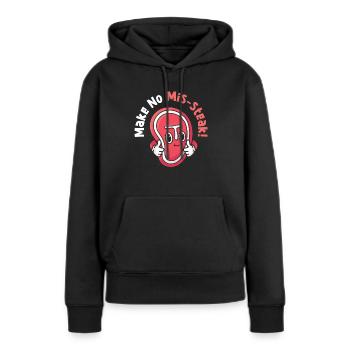 Pas d’erreurs font que les amateurs de viande cuisinent des erreurs - Sweat à capuche Premium bio Femme - noir - Devant - Julia (174cm)
