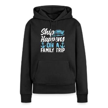 Lustige Tritoon Bootfahren Liebhaber Ponton Kapitä - Frauen Premium Bio Hoodie - Schwarz - Vorne - Julia (174cm)