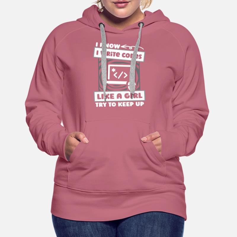Developer Coder Programmer Girl Women’s Premium Organic Hoodie