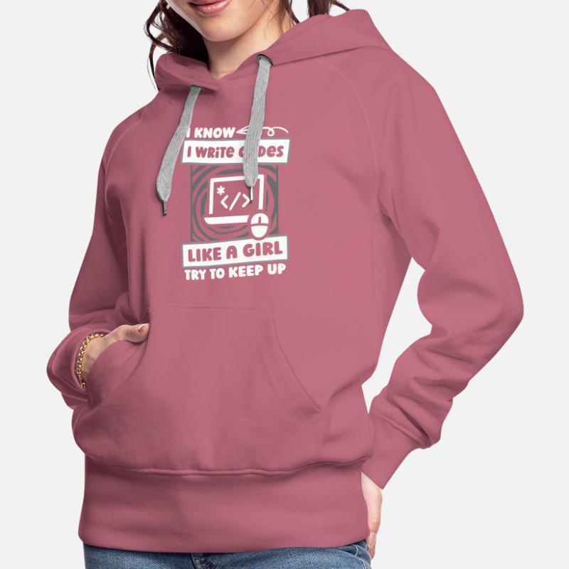 Developer Coder Programmer Girl Women’s Premium Organic Hoodie