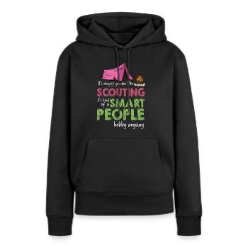 Chef scout Équipe Groupe scout Scouts - Sweat à capuche Premium bio Femme - noir - Devant - Julia (174cm)
