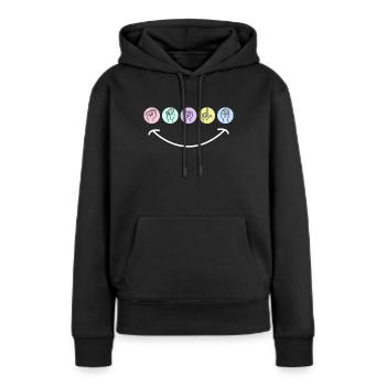 Gebärdensprache Für Gehörlose - Frauen Premium Bio Hoodie - Schwarz - Vorne - Julia (174cm)