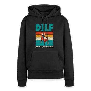 Flipper Arcade Spiel Retro Vintage Pinball Maschin - Frauen Premium Bio Hoodie - Schwarz - Vorne - Julia (174cm)