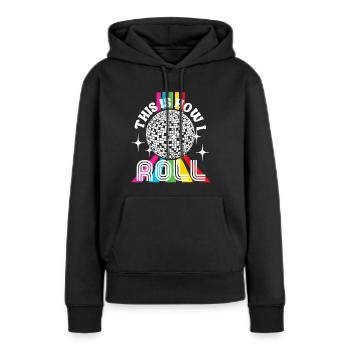 Retro Groovy Disco Balls Club Funny Vintage Part - Sweat à capuche Premium bio Femme - noir - Devant - Julia (174cm)