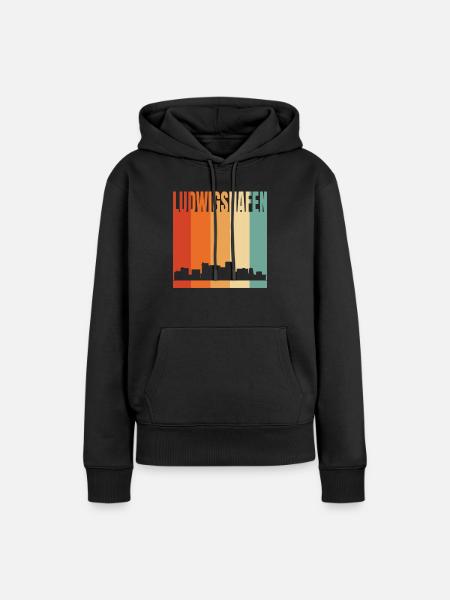 Ludwigshafen - Frauen Premium Bio Hoodie - Schwarz