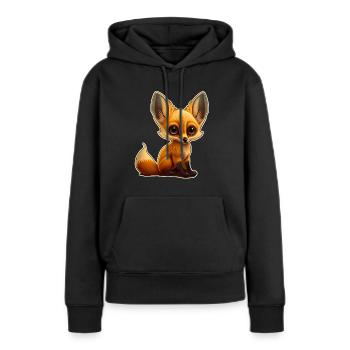 Cute Fox Baby Cuddle Shirt Cuddle Shirt - Women’s Premium Organic Hoodie - black - Front - Julia (174cm)