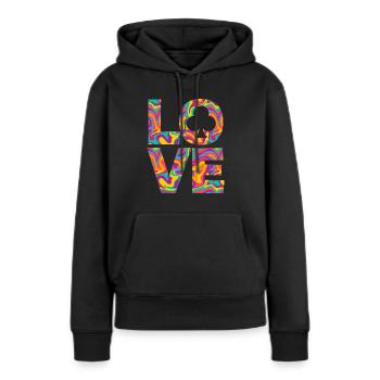 Joueur de poker Joueur de poker Cadeau de poker - Sweat à capuche Premium bio Femme - noir - Devant - Julia (174cm)