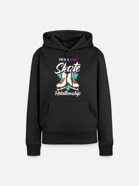 Rollschuhlaufen - Frauen Premium Bio Hoodie - Schwarz